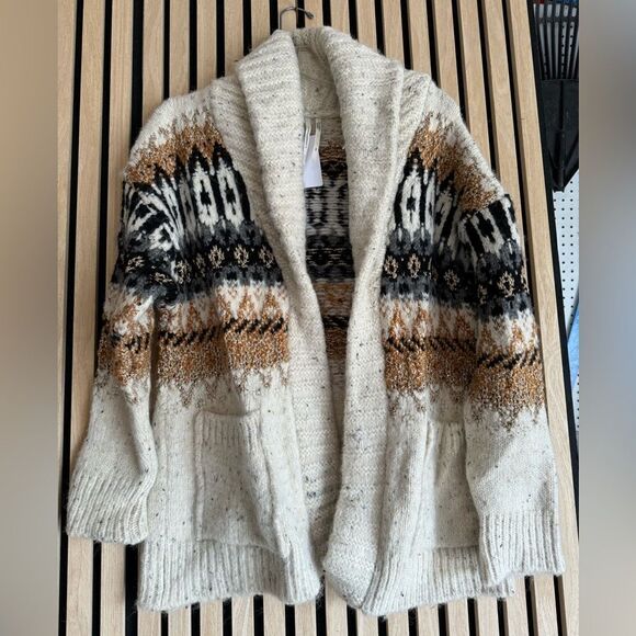 NWT Anthropologie Patterned Cardigan Sweater - Picture 5 of 5